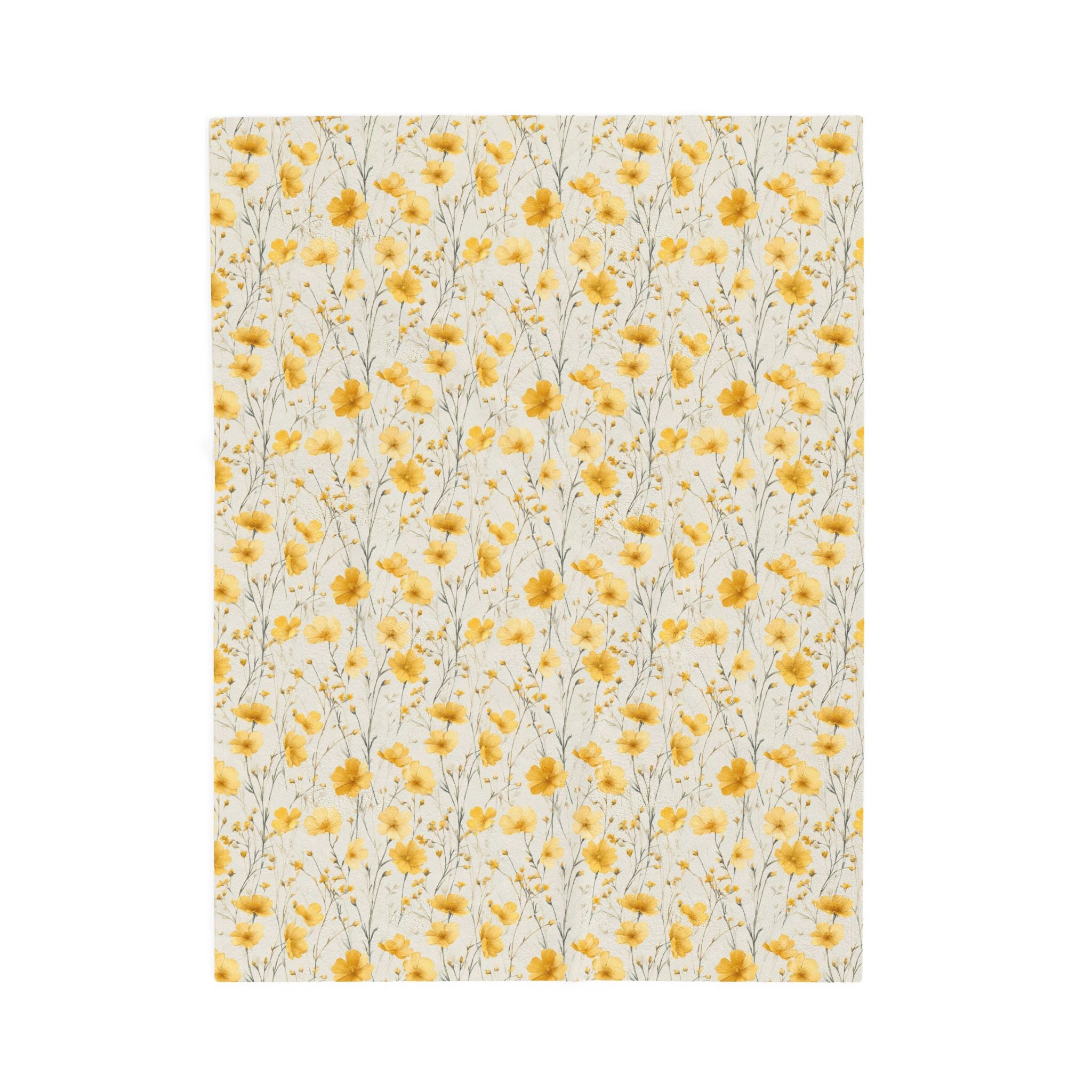 Floral Velveteen Plush Blanket - Cozy Gift for Home, Nursery Decor, Couch Blanket, Travel Comfort, Spring Celebration