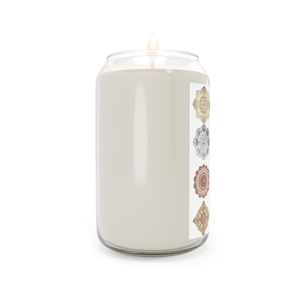 Soy Candle, Lace Doily Design, 13.75oz