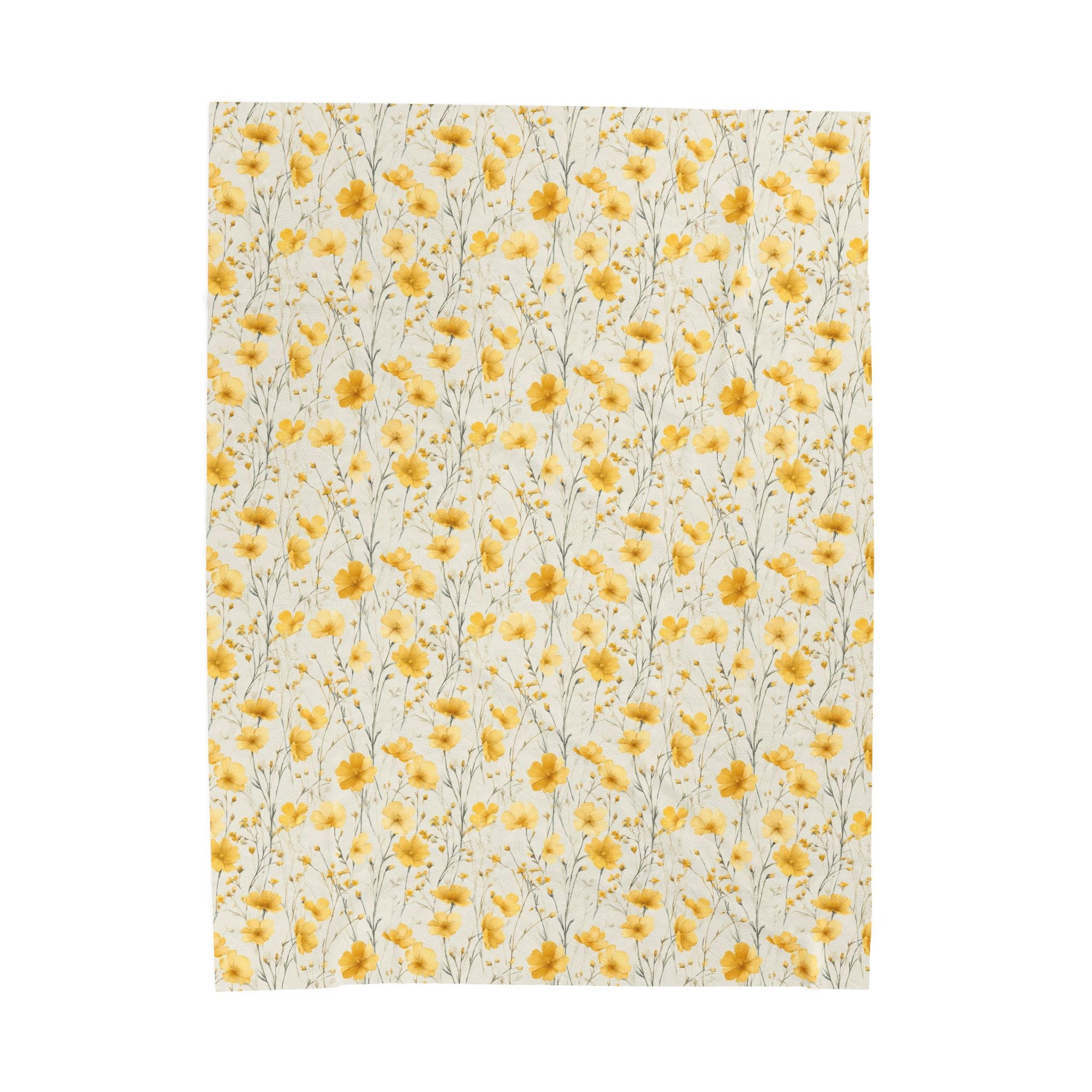 Floral Velveteen Plush Blanket - Cozy Gift for Home, Nursery Decor, Couch Blanket, Travel Comfort, Spring Celebration
