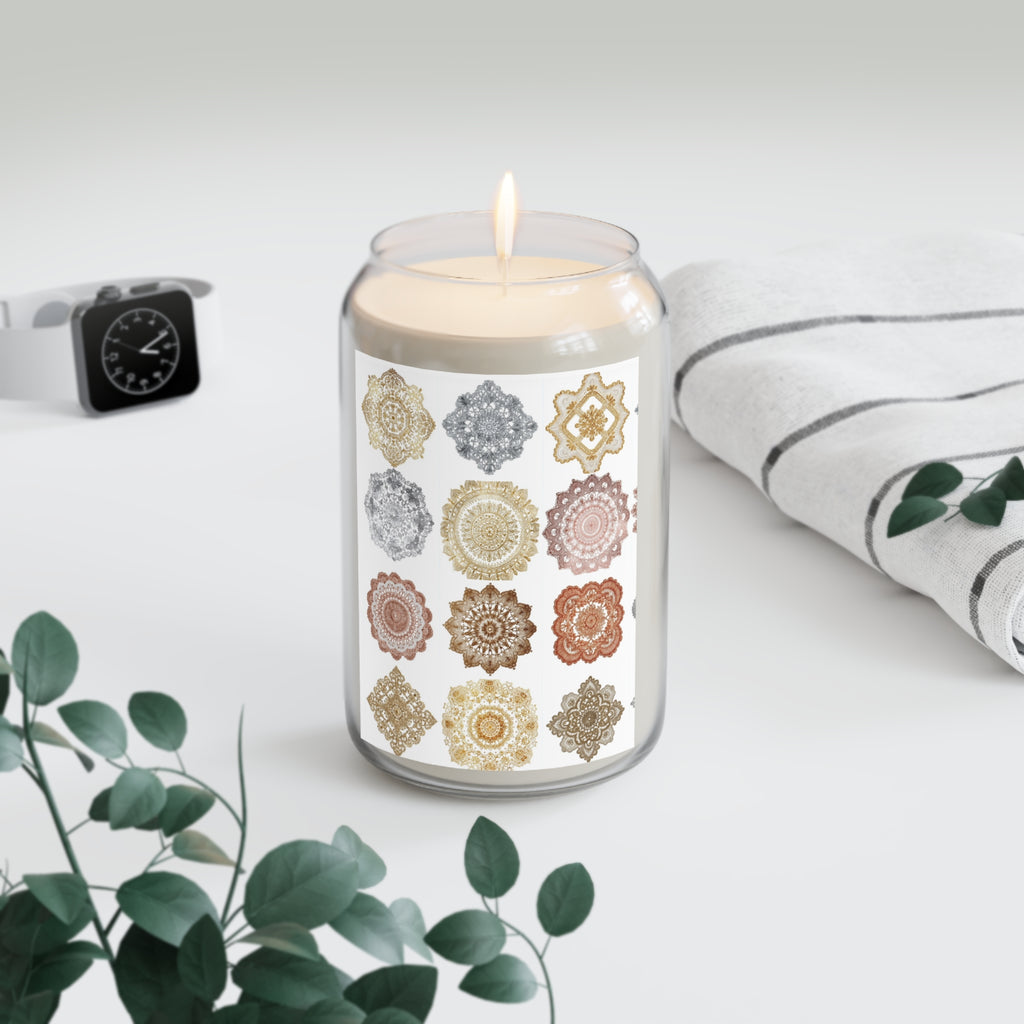 Soy Candle, Lace Doily Design, 13.75oz